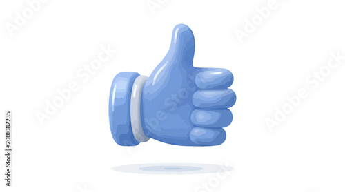 3 d rendered blue thumbs up gesture symbolizing agreement approval success