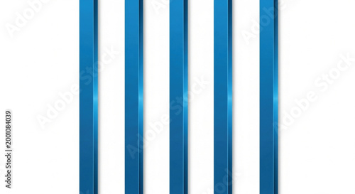 Blue metallic bars, shiny steel beams, gradient effect, vector graphics
