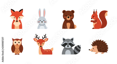 Cartoon forest animals illustration
