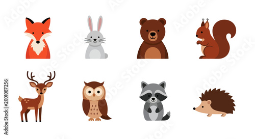 Cartoon forest animals illustration