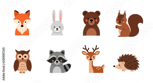 Cartoon forest animals illustration