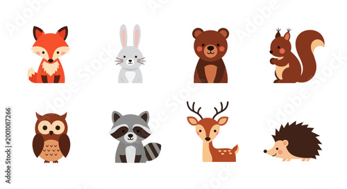 Cartoon forest animals illustration