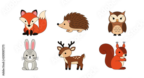 Cartoon forest animals illustration