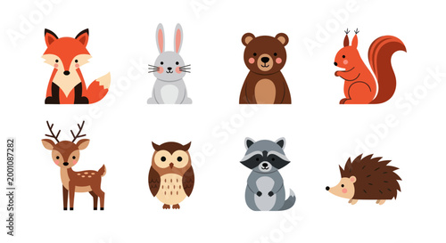 Cartoon forest animals illustration