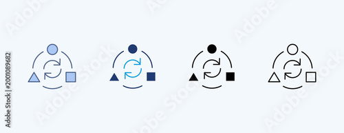 Agile Transformation Multiple Icon Illustration Vector