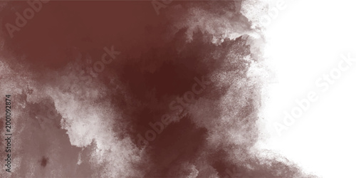 Rich brown watercolor texture with white highlights on a clean white background for organic and earthy design elements and backgrounds