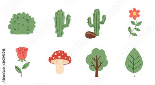 Cartoon plant illustrations collection