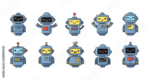 Cartoon robots collection