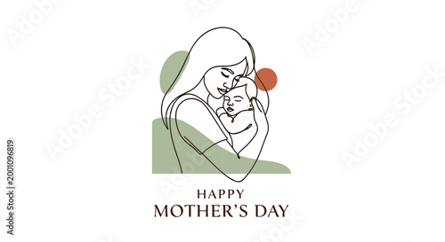 Mother holding child with love for mothers day celebration