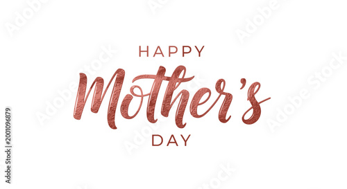 Happy mothers day greeting with elegant handwritten style