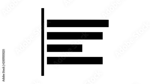 Simple vector illustration of a left aligned text icon