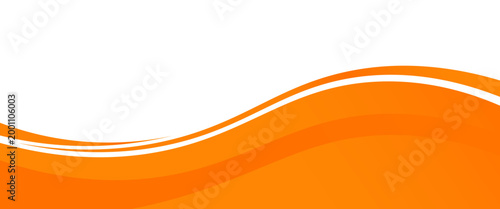 PrintVector orange line background curve element with white space for text and message design, overlapping layers, vector
