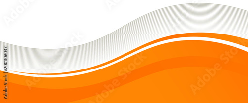 Vector orange line background curve element with white space for text and message design, overlapping layers, vector