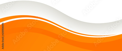 Vector orange line background curve element with white space for text and message design, overlapping layers, vector