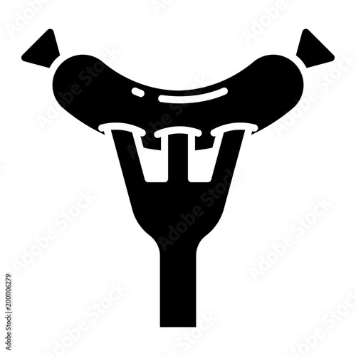 Grilled Sausage On A Fork