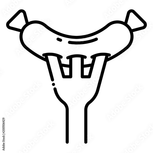 Grilled Sausage On A Fork