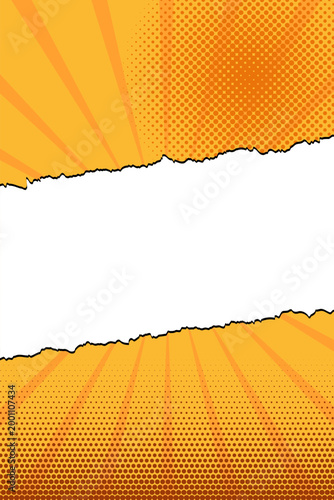 Yellow comic zoom lines background
