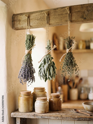 Herbal Home Rituals — Artisan Plant Medicine, Natural Remedies and Medicinal Tea Preparation in Warm Kitchen Setting