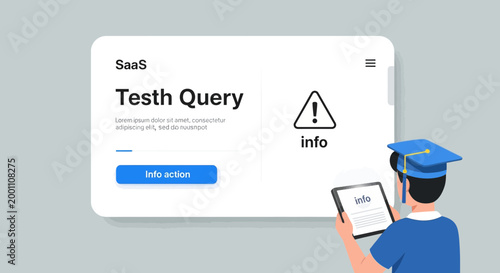 Student Reviewing Important SaaS Software Update and Technology Query