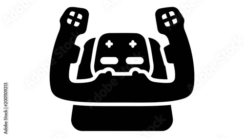 Flight simulator control yoke icon