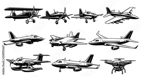 Aircraft Collection from Vintage Biplanes to Modern Jet Planes