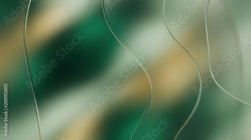 Abstract Frosted Green Emerald Gold Glass Effect Grain Gradient Background: Modern Grainy Texture & Contemporary Design