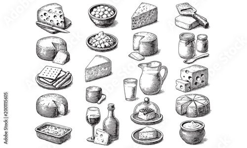 Vintage Cheese & Dairy Set