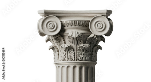 Minimal black silhouette icon, simple flat vector, bold black shape, no, no shading classical composite order column capital on a, flat icon style