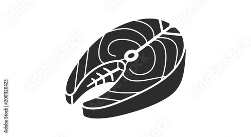 Black and White Coffee Bean Illustration.