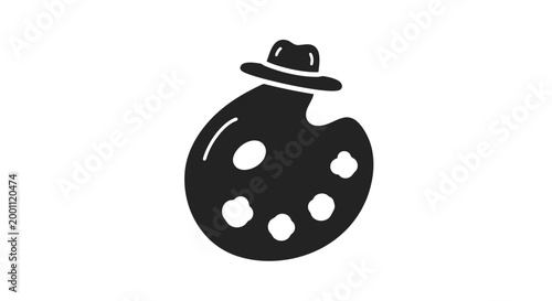 Artist Painter Palette with Hat.