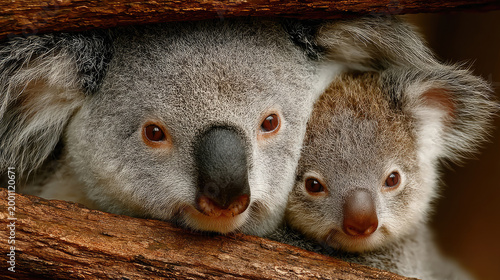 Koala Cuteness A Mother and Babys Tender Moment.