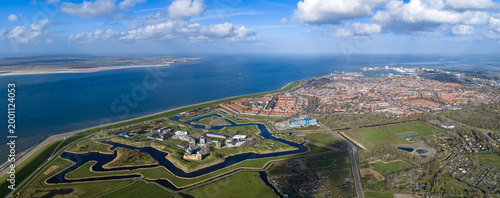 
Fort Kijkduin and Willemsoord Dockyard in Den Helder – 19th Century Naval Heritage of North Holland – Dutch Coastal Stronghold – Fine Art Travel Print