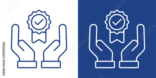 Trust Blue And White Icon Style Collection