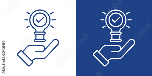 Solution Blue And White Icon Style Collection