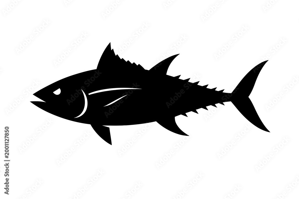 Obraz premium Abstract Tuna Silhouette Vector Art