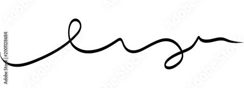 Thick organic cable swoosh with bold start and tapered end. Curvy flowing stroke suggests fast motion and is useful as dynamic divider, logo underline or abstract accent on posters.