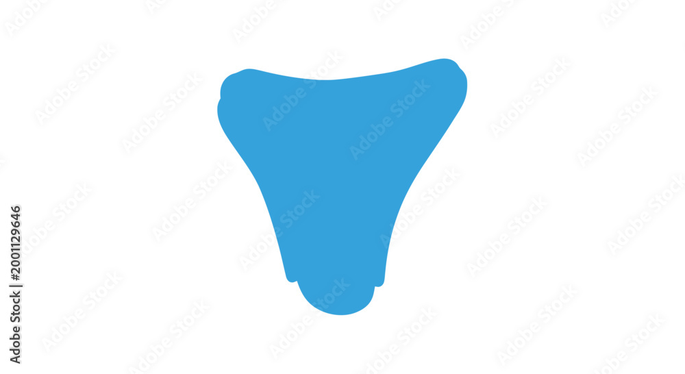 Obraz premium Blue Silicone Baby Feeding Spoon.