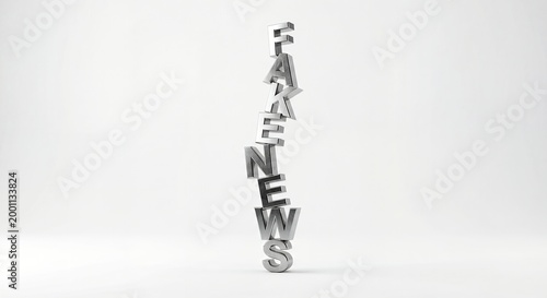 3D metallic letters spelling 
