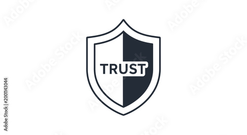 Fotografi Shield icon with trust text.