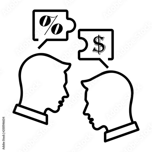 negotiation Line Icon