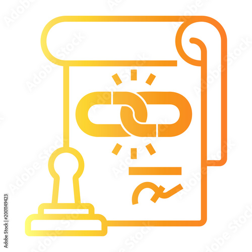 negotiation Line Gradient Icon