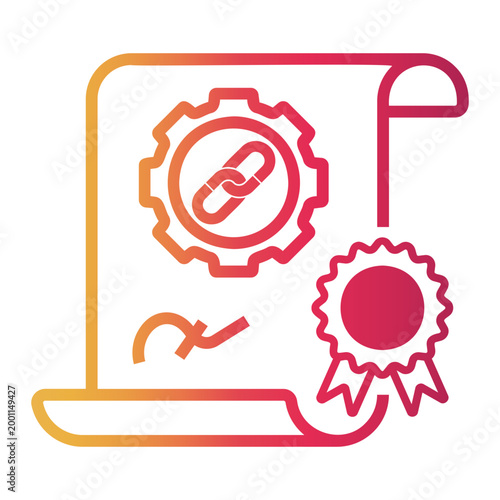 negotiation Line Gradient Icon