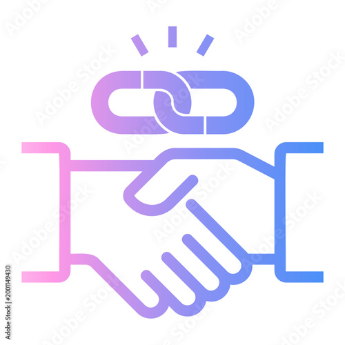 negotiation Line Gradient Icon