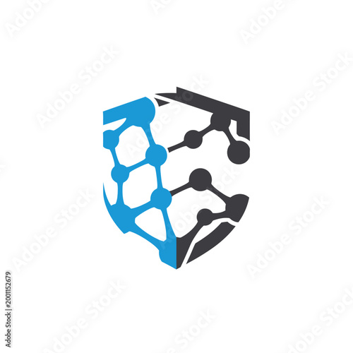 Molecular structure chemical bonds model.