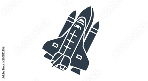 Space Shuttle Icon Graphic Design.