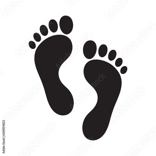 footprint silhouette on white background high quality professional