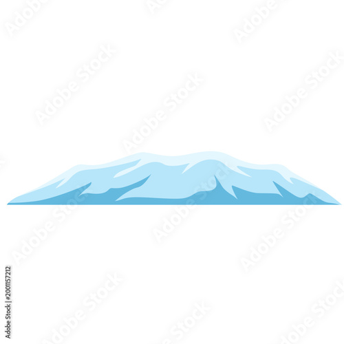 Long blue snowy mountain range, nature landscape scenery, vector illustration icon design graphic.