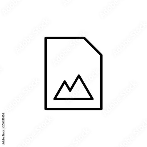 Free Download Image file outline icon for media document - GFXLoad