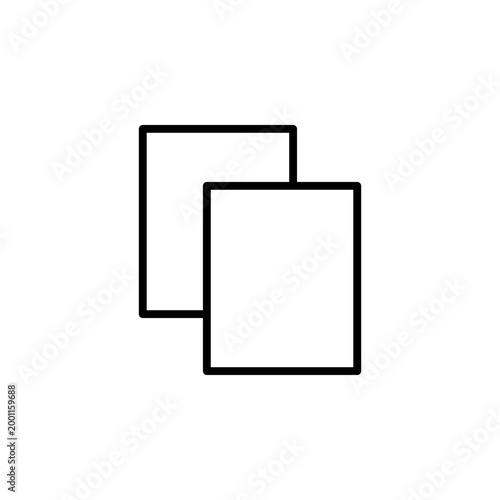 Copy outline icon for duplication