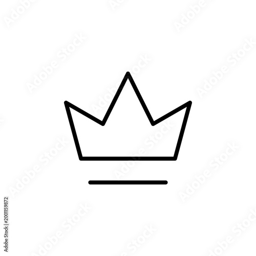 Membership crown outline icon for premium access